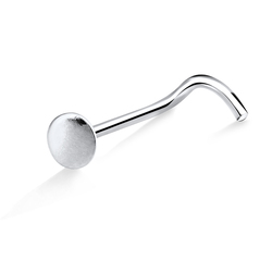 Plate Shaped Curved Nose Stud Silver NSKB-70m